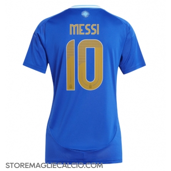 Argentina Lionel Messi #10 Maglia Gara Trasferta Repliche Copa America 2024 Donna